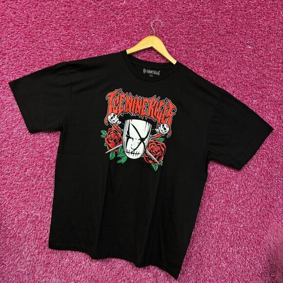 Ice Nine Kills Mask & Roses Grim Silence Mask Graphic Design T-Shirt XXXL - Picture 3 of 4